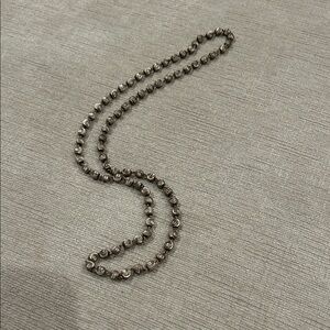 Elegant Silver tone Beaded Necklace - 24”